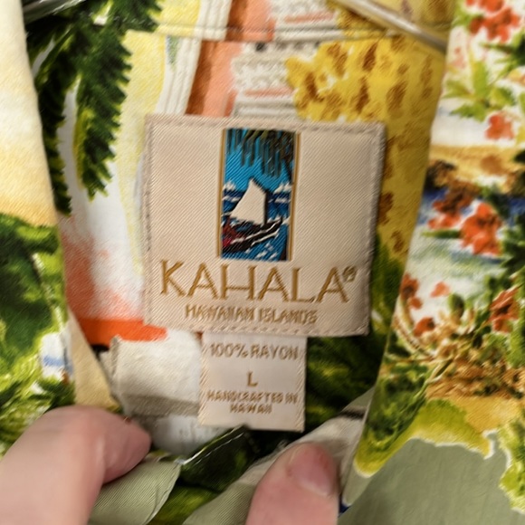 🏝️RARE KAHALA BY TOMMY BAHAMA HAWAIIAN BUTTON DOWN SZ L NWOT EXCELLENT CONDITION - Picture 2 of 7